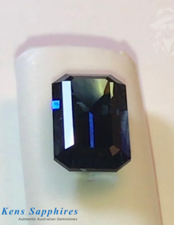 1.28ct Blue/Yellow Parti Sapphire - Emerald Cut