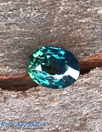.85 Teal Sapphire - Oval Cut