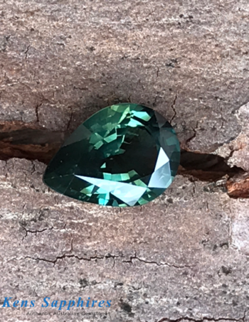 .95ct Teal/Green Sapphire - Pear Cut