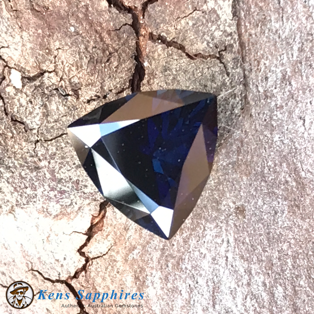 2.02ct Blue Sapphire – Trillion Cut – Ken's Sapphires